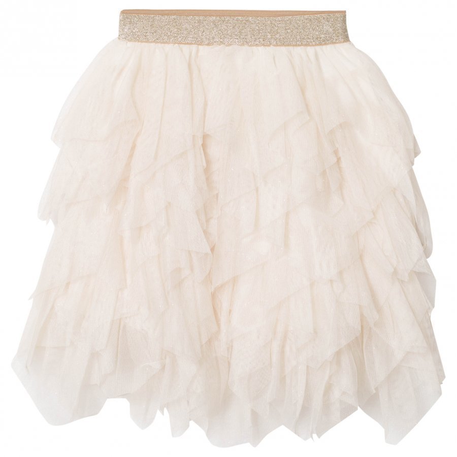 Mayoral Beige Petal Glitter Tulle Skirt Tyllihame