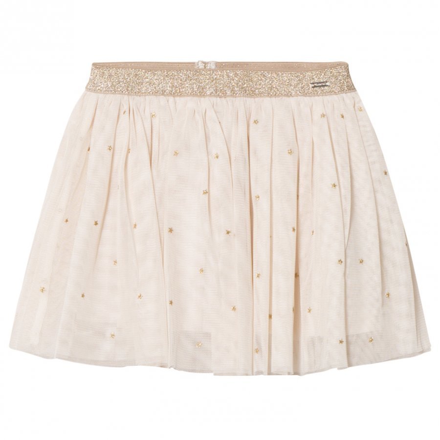 Mayoral Beige Star Print Skirt Lyhyt Hame