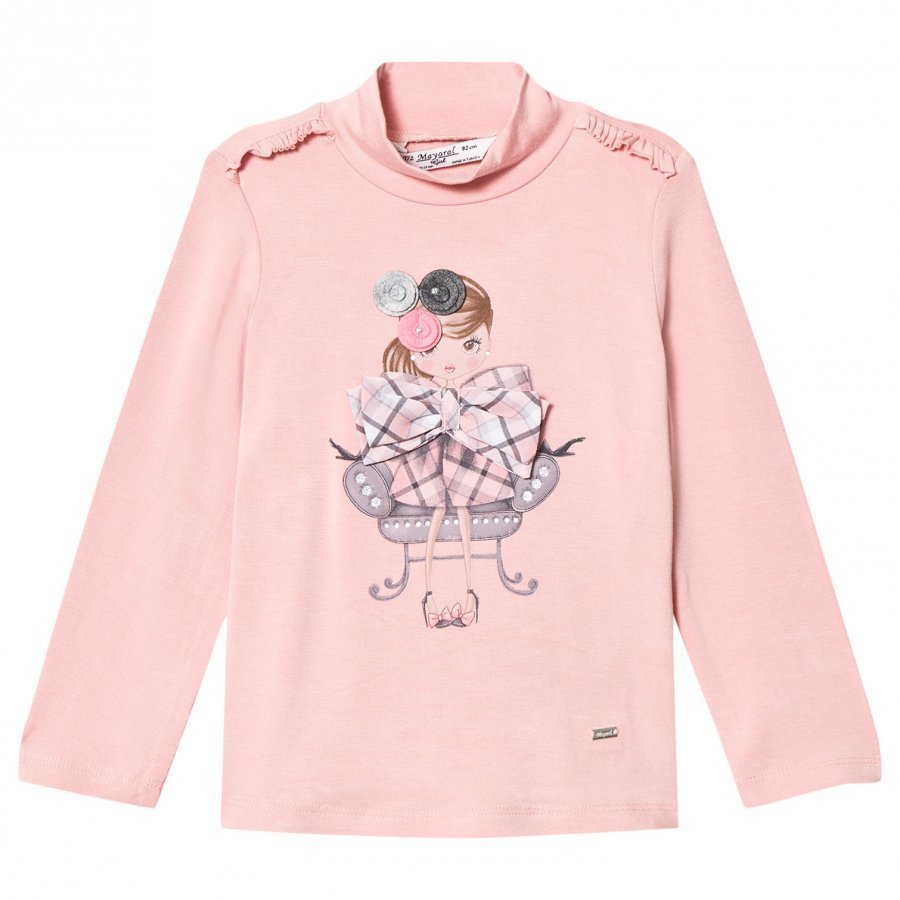 Mayoral Bubblegum Girl Sweatshirt With Mock Turtleneck T-Paita