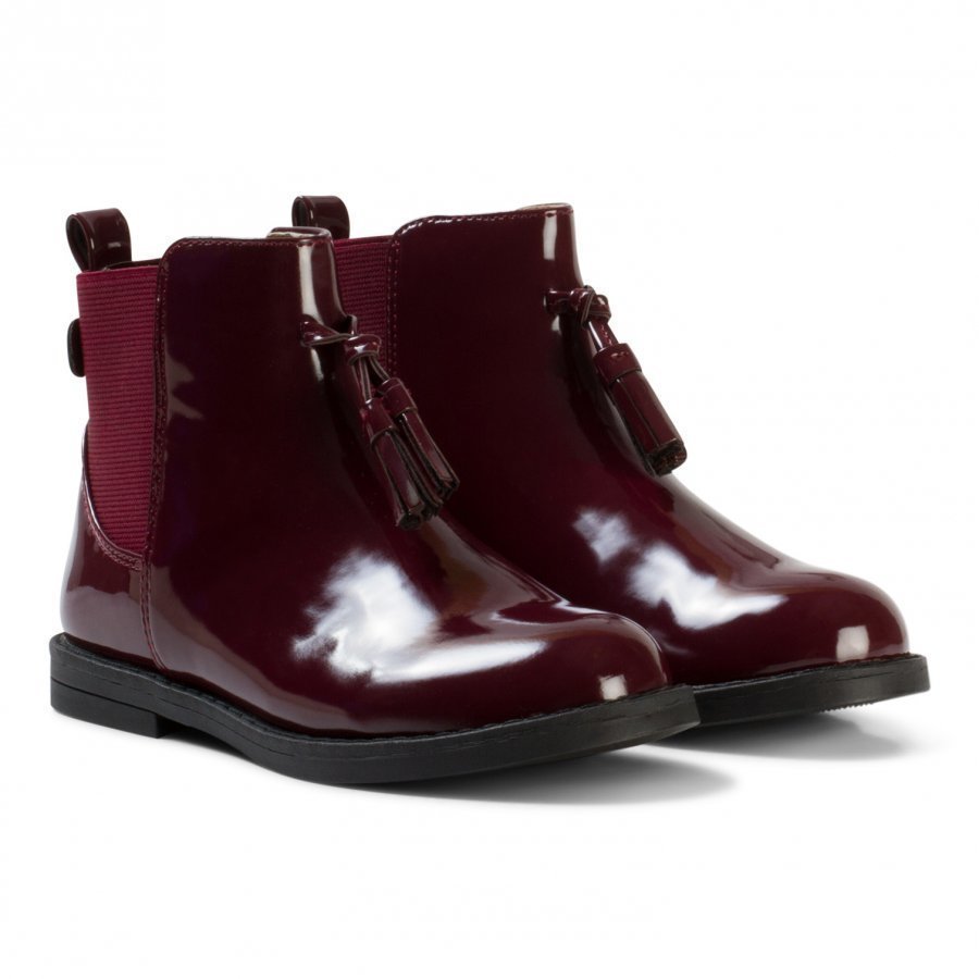 Mayoral Burgundy Leather Biker Boots Nilkkurit