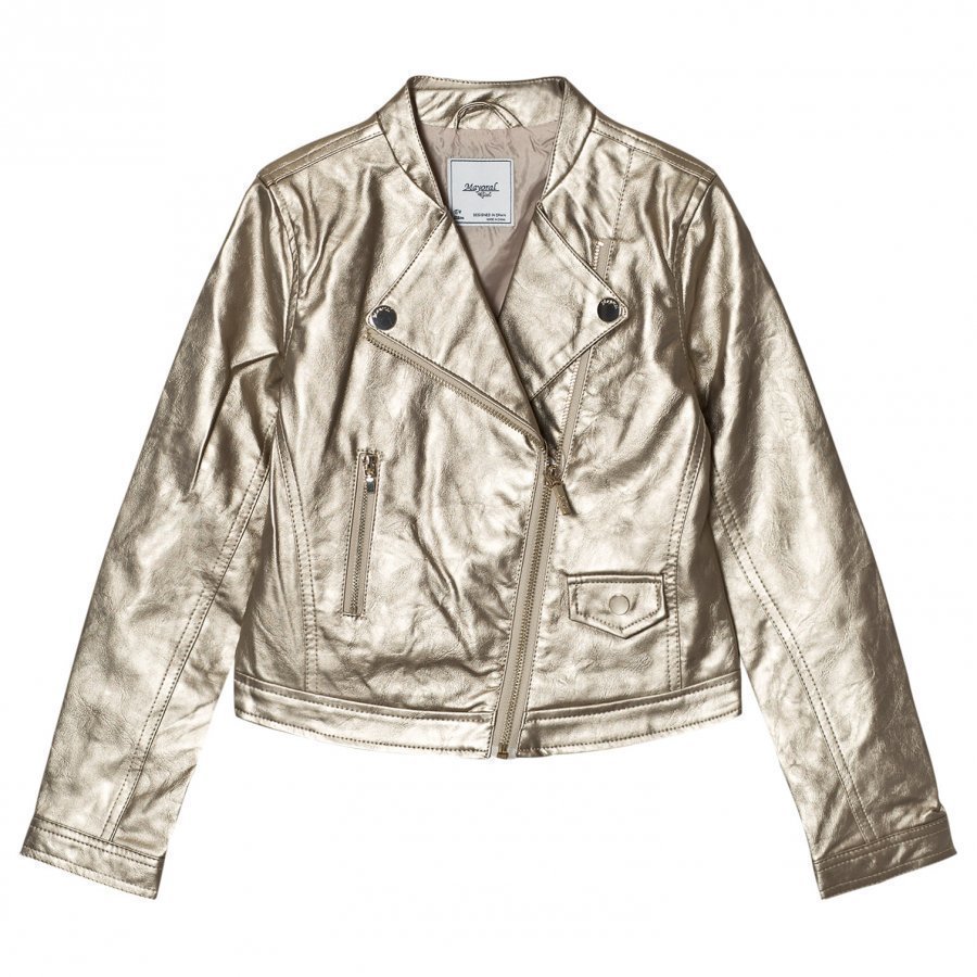 Mayoral Champagne Pleather Biker Jacket Biker Takki