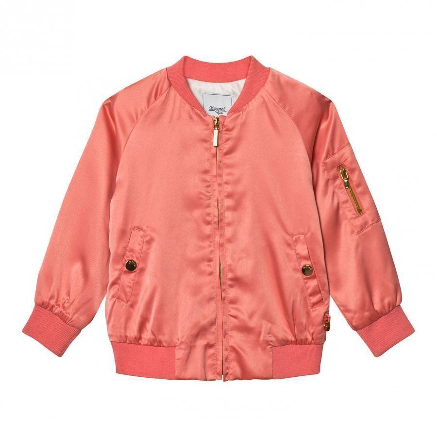 Mayoral Coral Satin Bomber Jacket Bomber Takki