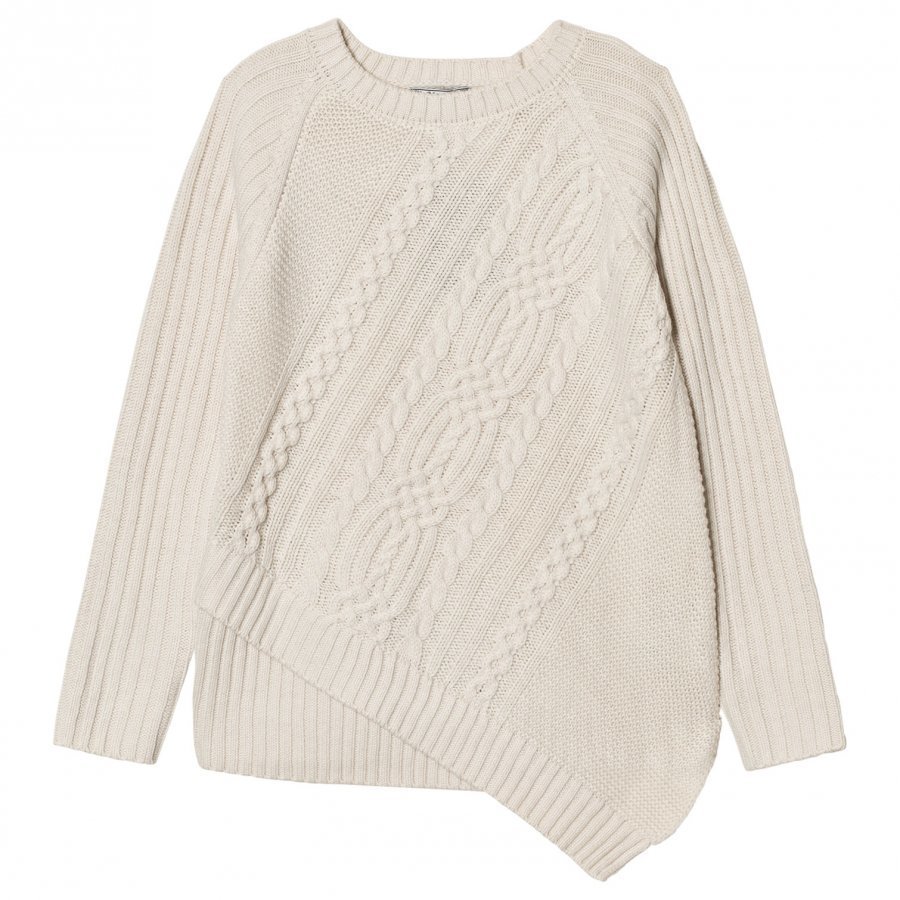 Mayoral Cream Asymetric Cable Knit Jumper Paita