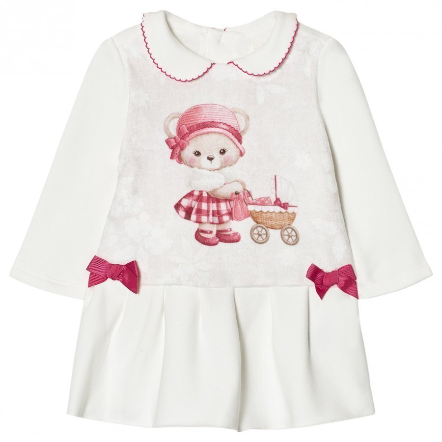 Mayoral Cream Bear Teddy Fleece Dress Mekko