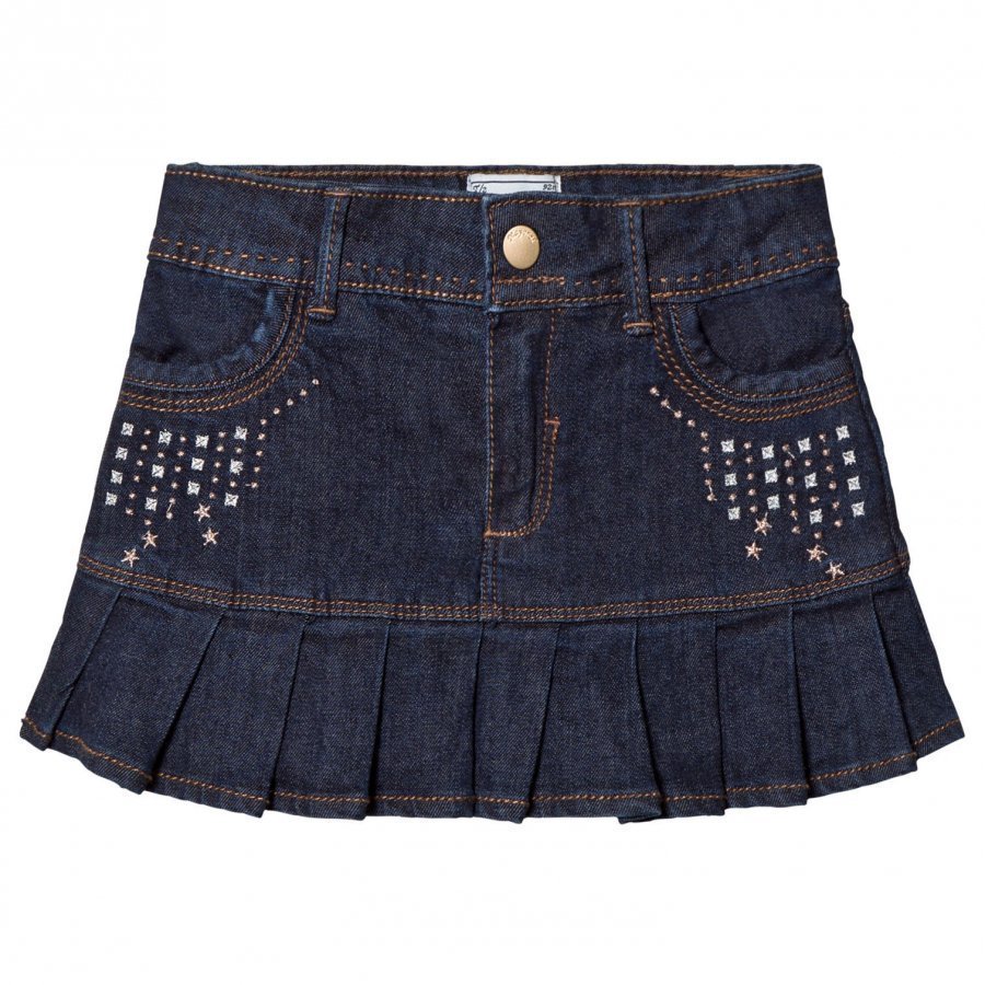 Mayoral Dark Wash Denim Skirt With Rivets Farkkuhame