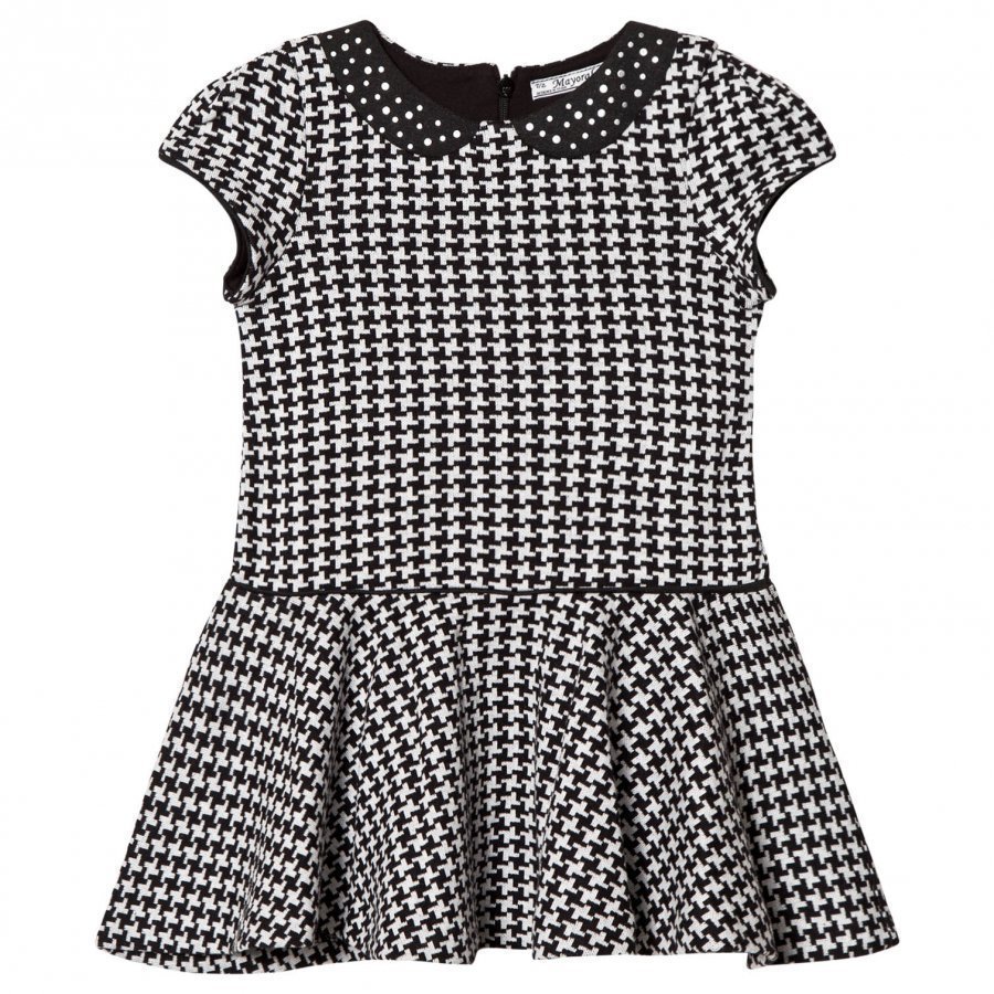 Mayoral Grey And Black Houndstooth Dress Juhlamekko