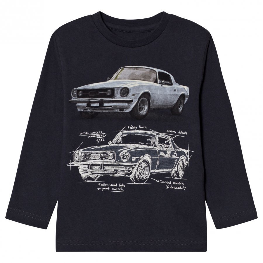 Mayoral Grey Car Design Long Sleeve Tee Pitkähihainen T-Paita