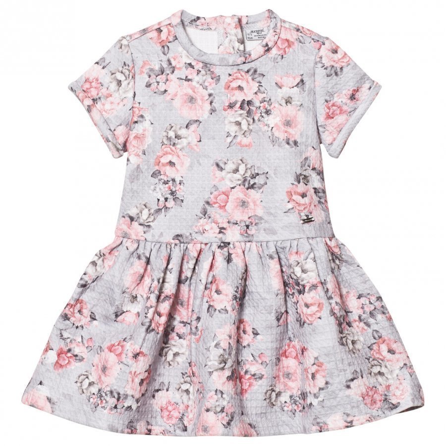 Mayoral Grey Floral Dress Juhlamekko