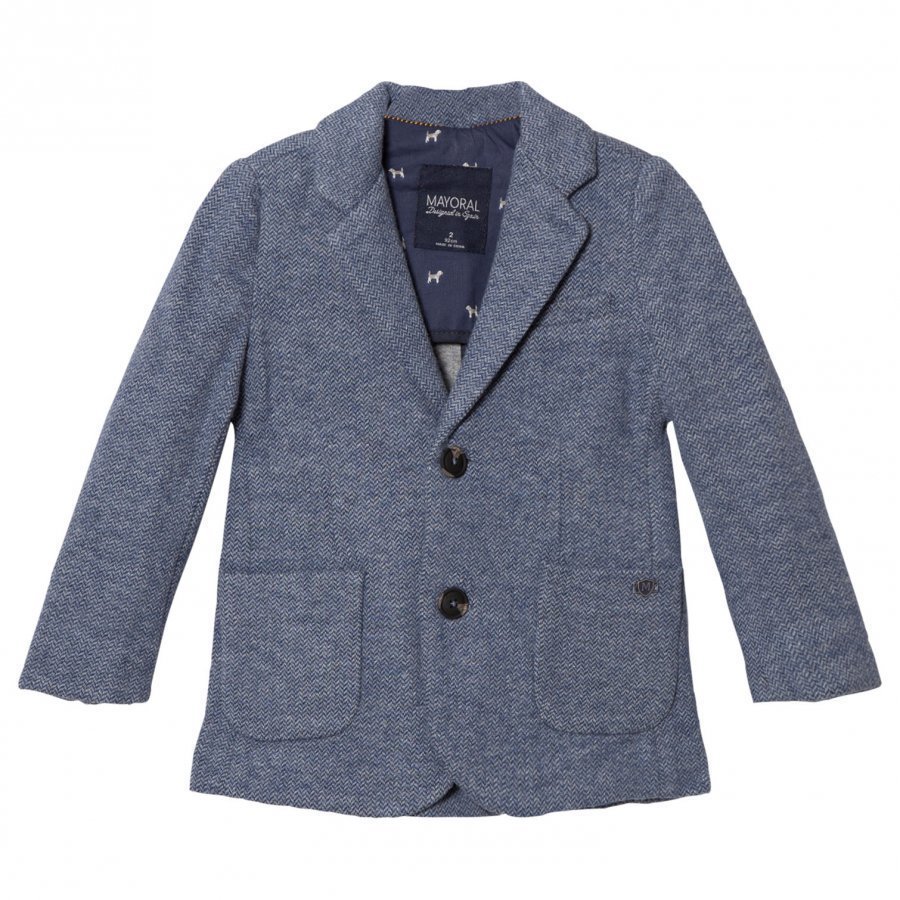 Mayoral Grey Herringbone Blazer Bleiseri