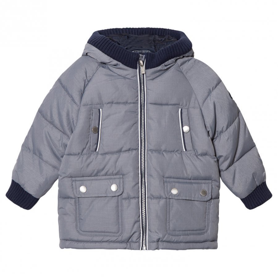 Mayoral Grey Padded Hooded Coat Toppatakki