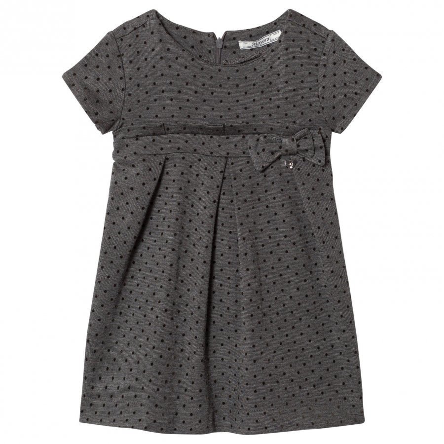 Mayoral Grey Spot Pleat Dress Juhlamekko