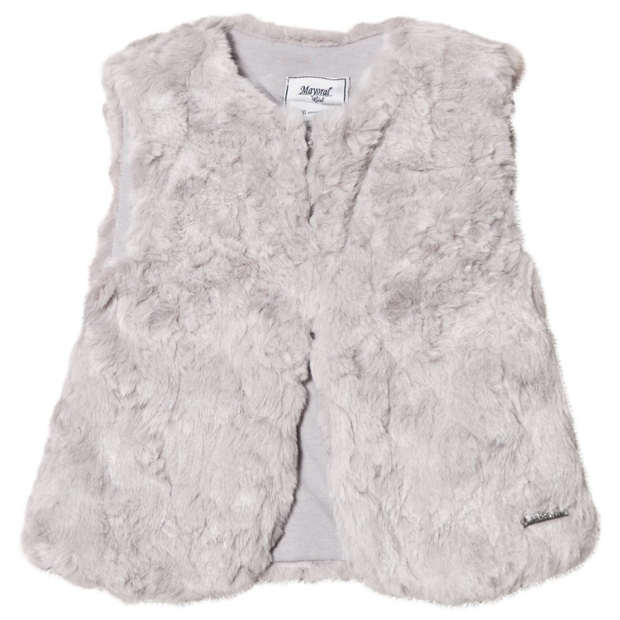 Mayoral Grey Textured Faux Fur Gilet Toppaliivi