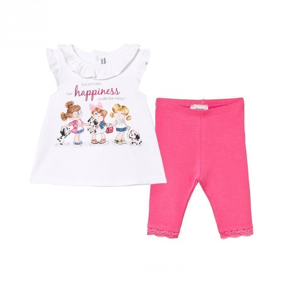 Mayoral Happiness Print Tee And Leggings Set Asusetti