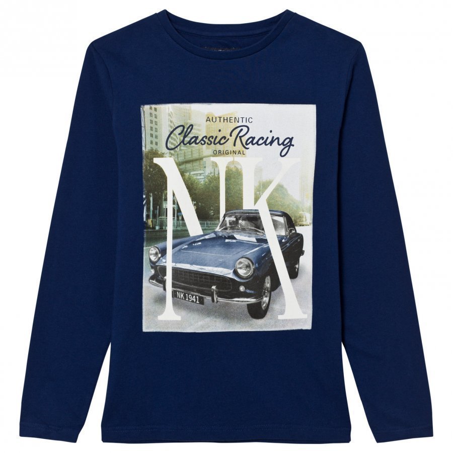 Mayoral Navy Car Print Tee Pitkähihainen T-Paita