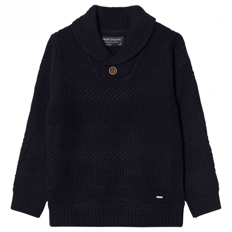 Mayoral Navy Knit Shawl Neck Jumper Paita