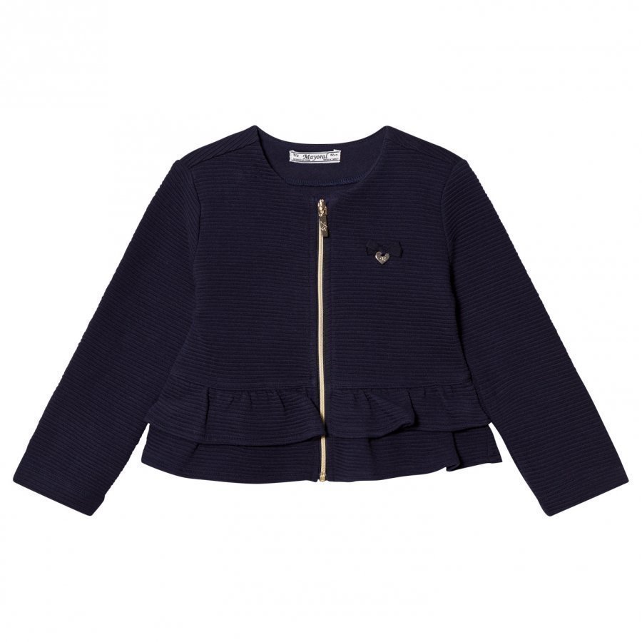 Mayoral Navy Milano Peplum Cardigan Neuletakki