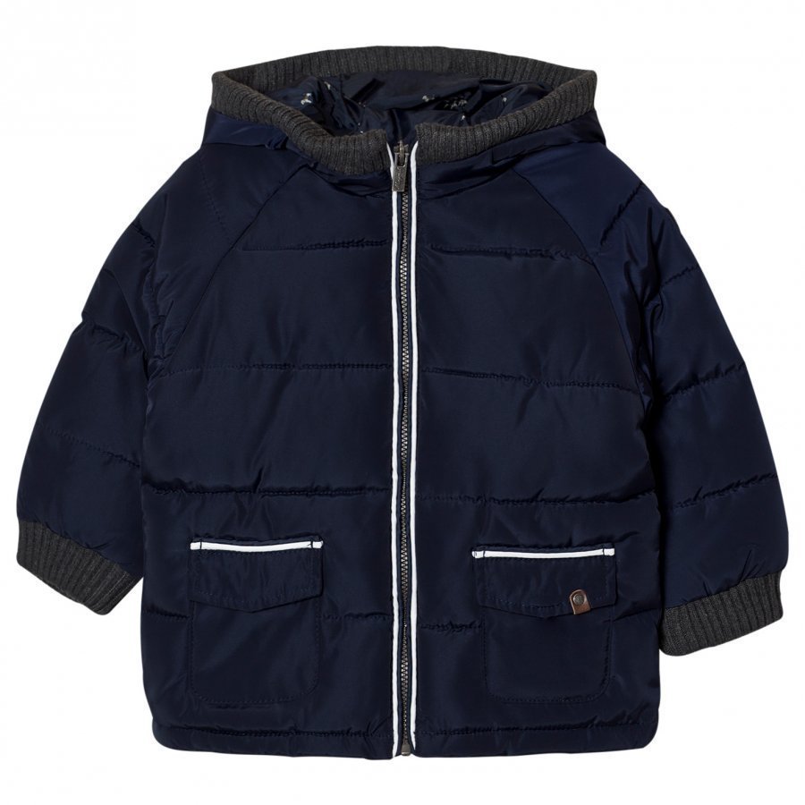 Mayoral Navy Padded Hooded Coat Toppatakki