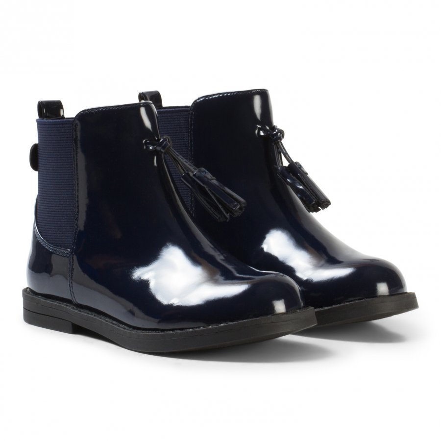 Mayoral Navy Patent Boots With Tassle Detail Nilkkurit