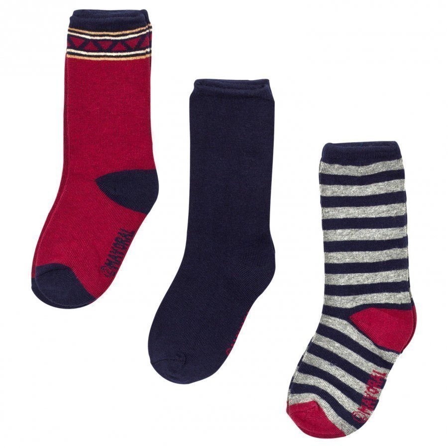 Mayoral Navy Pattern Socks 3 Pack Bokserit