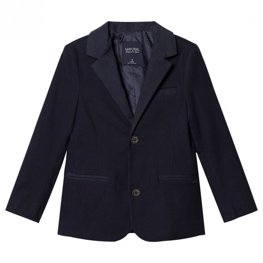 Mayoral Navy Printed Lapel Blazer Bleiseri