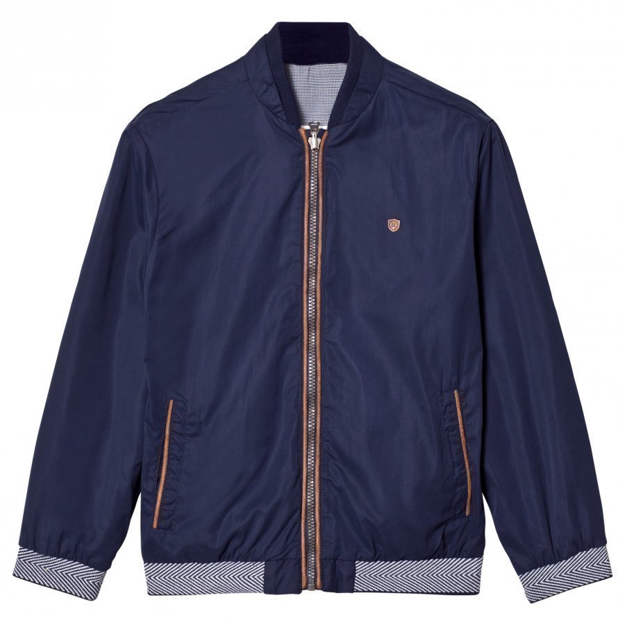 Mayoral Navy Reversible Check Bomber Jacket Bomber Takki