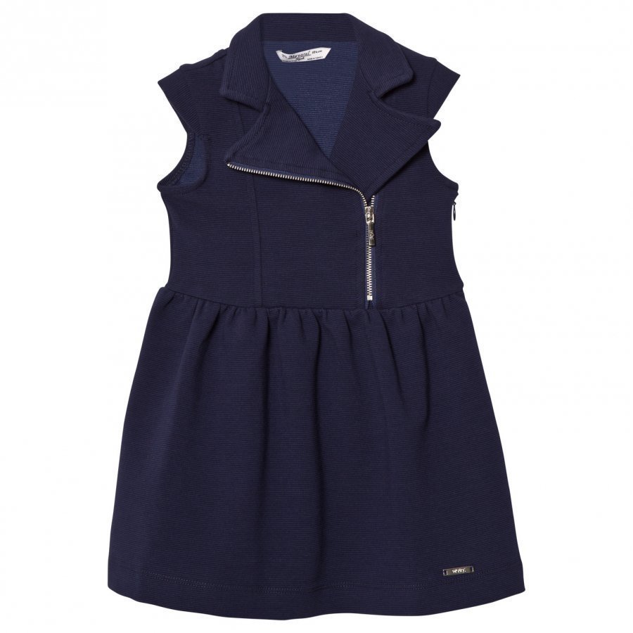 Mayoral Navy Rib Jersey Biker Dress Mekko