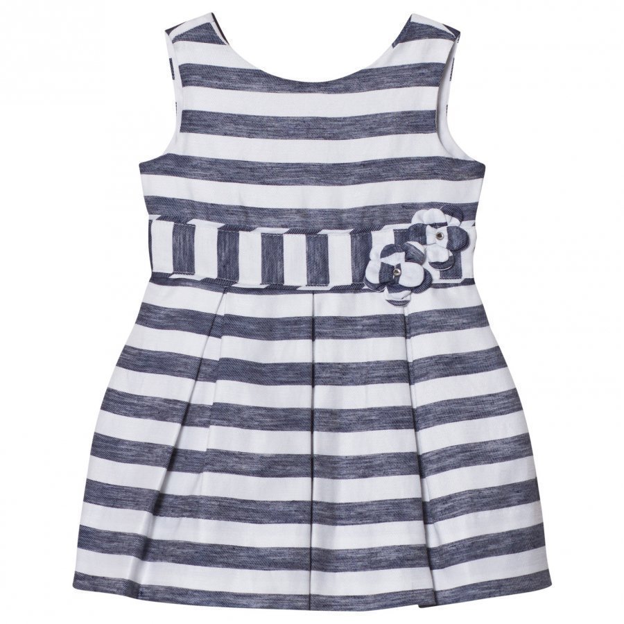 Mayoral Navy Stripe Bow Dress Juhlamekko