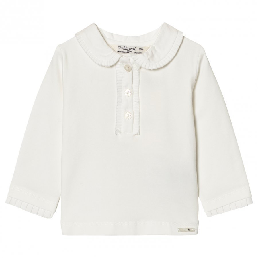 Mayoral Off-White Peter Pan Collar Top T-Paita