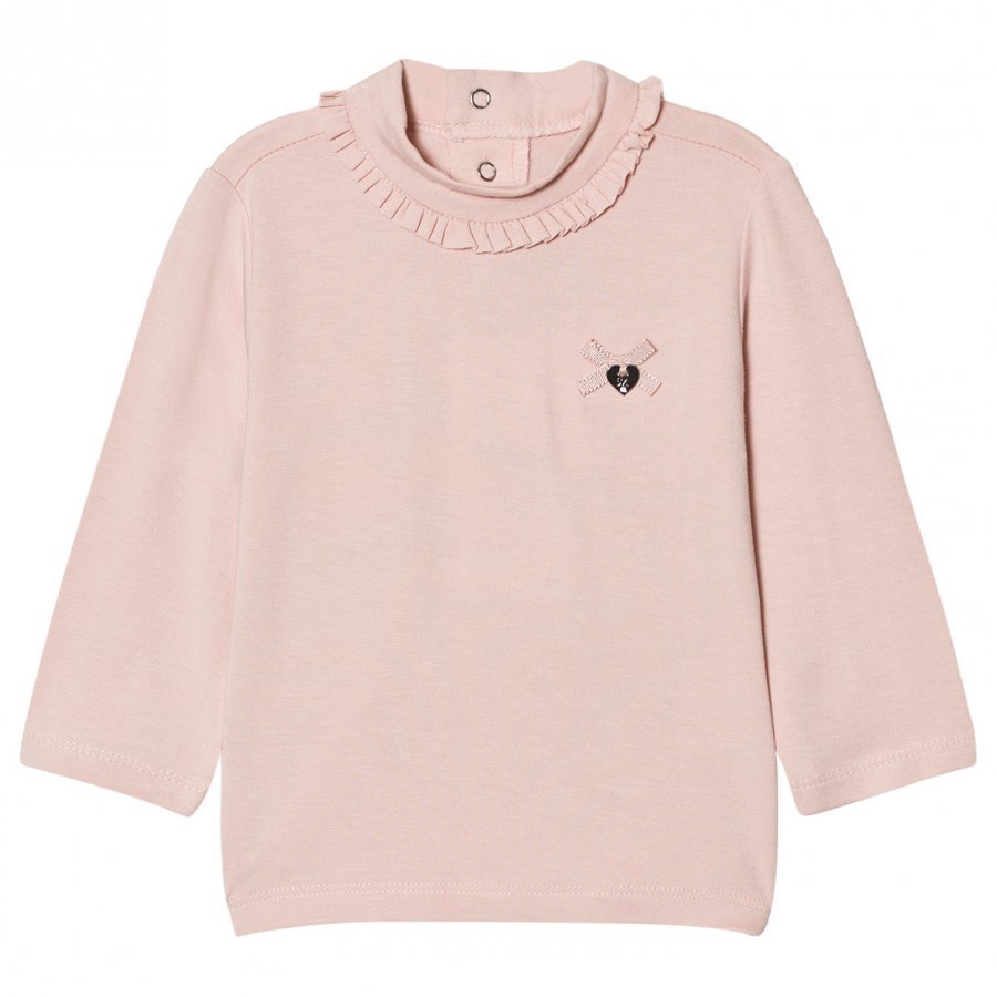 Mayoral Pale Pink Frill Polo Neck T-Paita