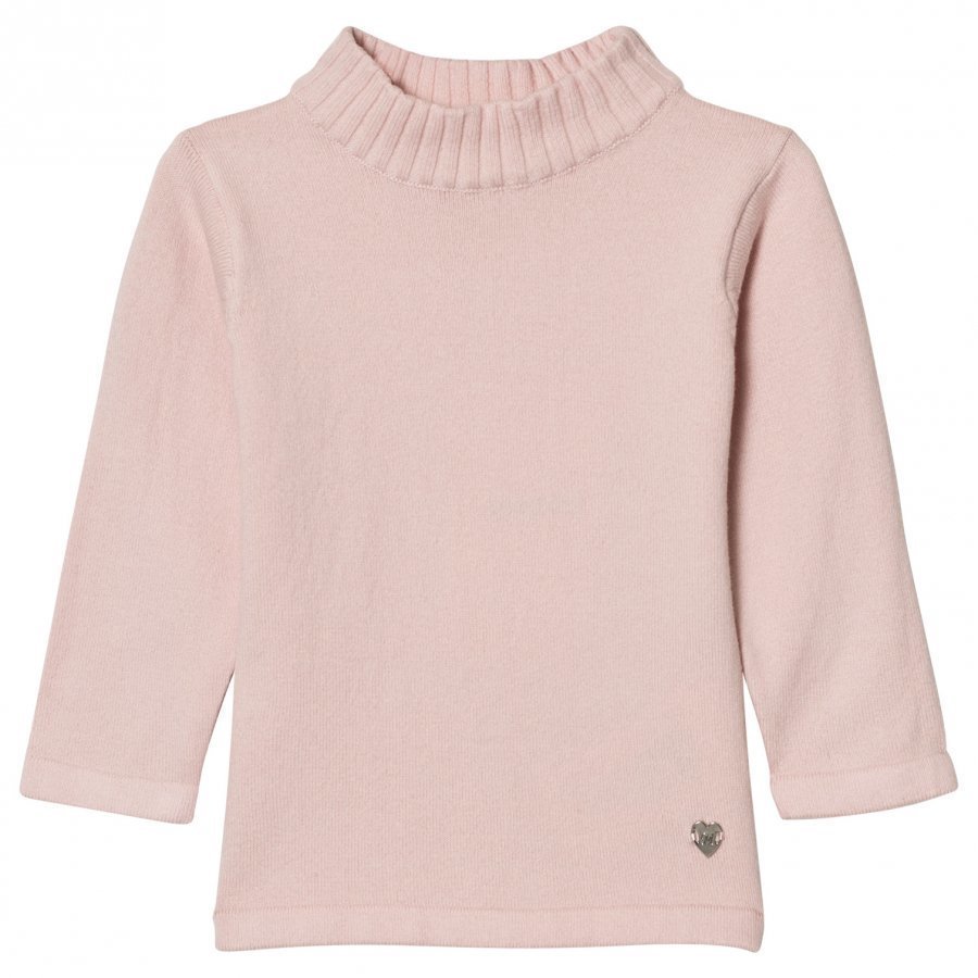 Mayoral Pale Pink Rib Polo Neck Jumper Paita