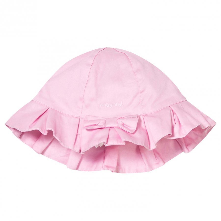 Mayoral Pink Bow Detail Cotton Sun Hat Aurinkohattu