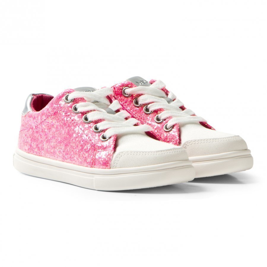 Mayoral Pink Glitter And Canvas Zip Trainers Lenkkarit