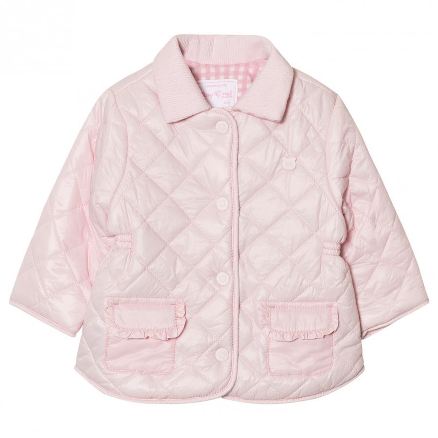 Mayoral Pink Quilted Collared Coat Tikkitakki