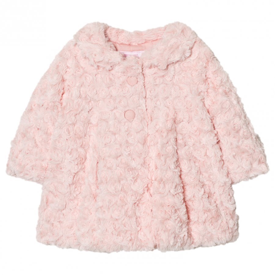 Mayoral Pink Rose Faux Fur Coat Turkis