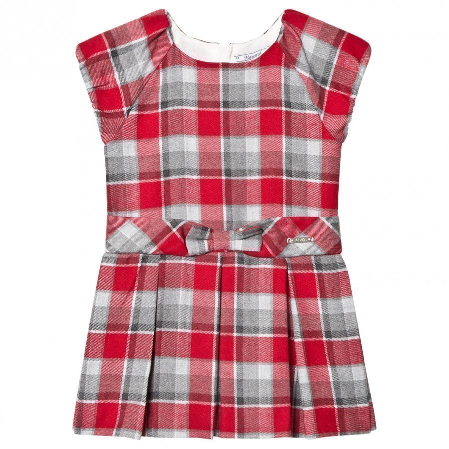 Mayoral Red Plaid Dress Juhlamekko