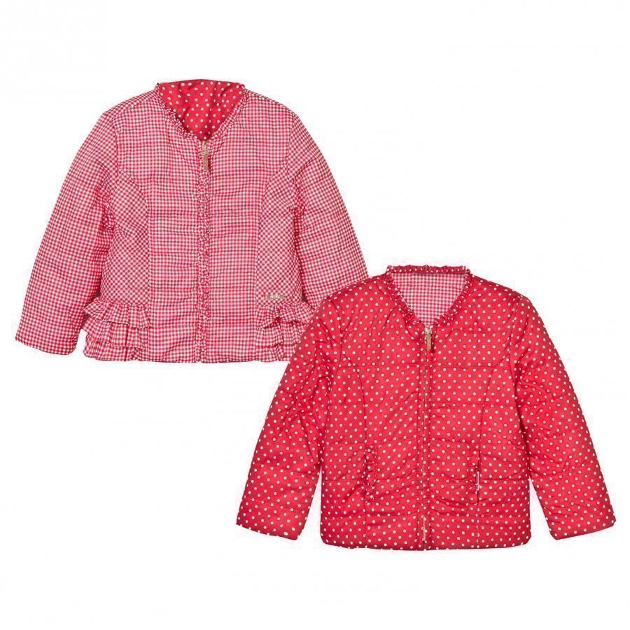 Mayoral Red Reversible Spot Puffer Jacket Toppatakki