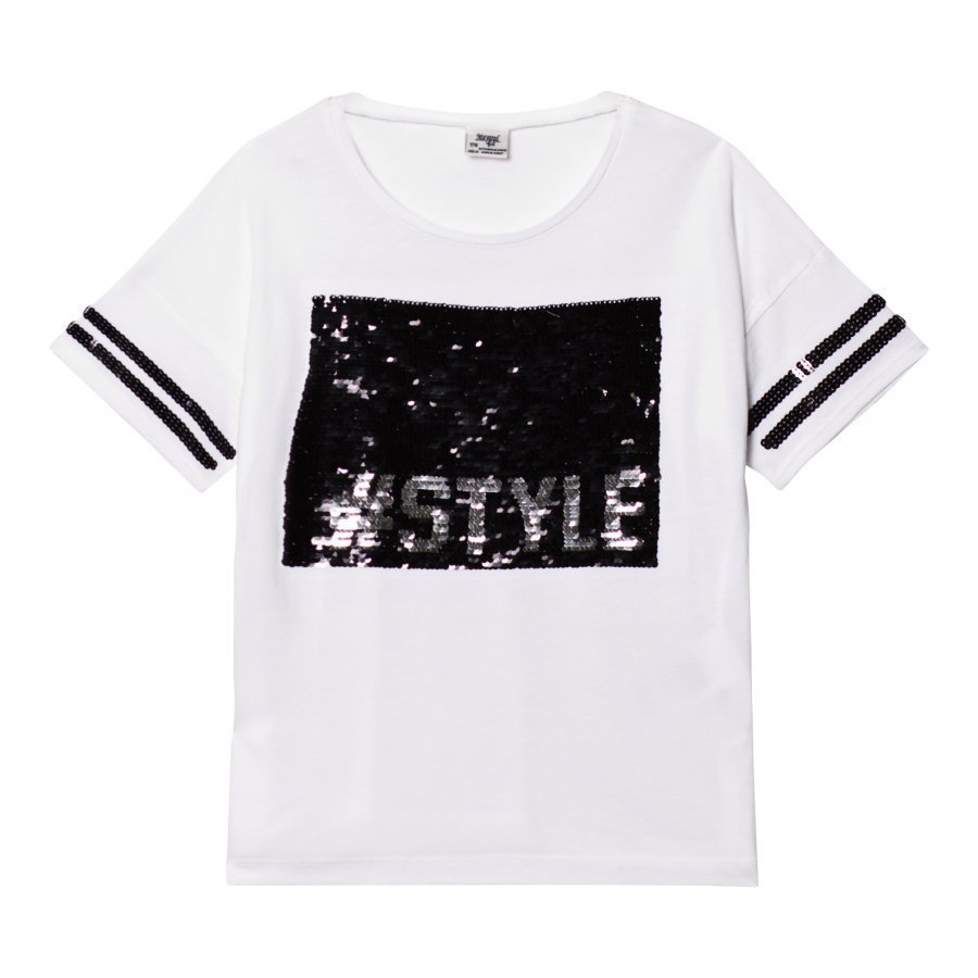 Mayoral White And Black Sequin #Style Tee T-Paita