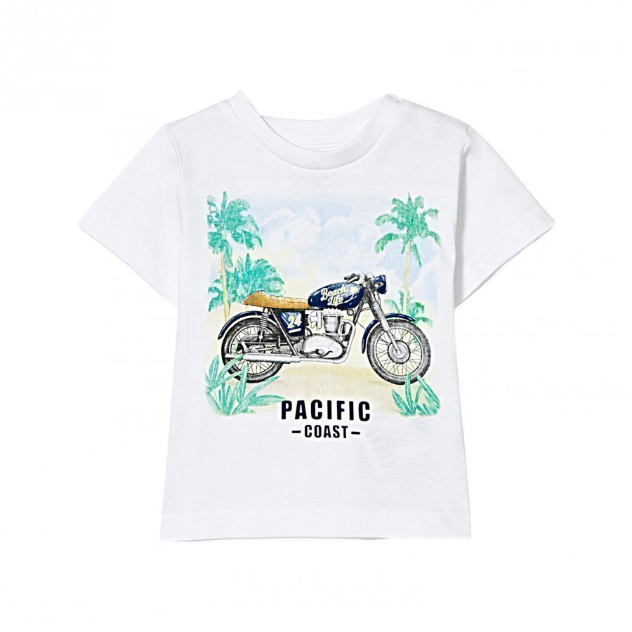 Mayoral White Motorbike Print Tee T-Paita