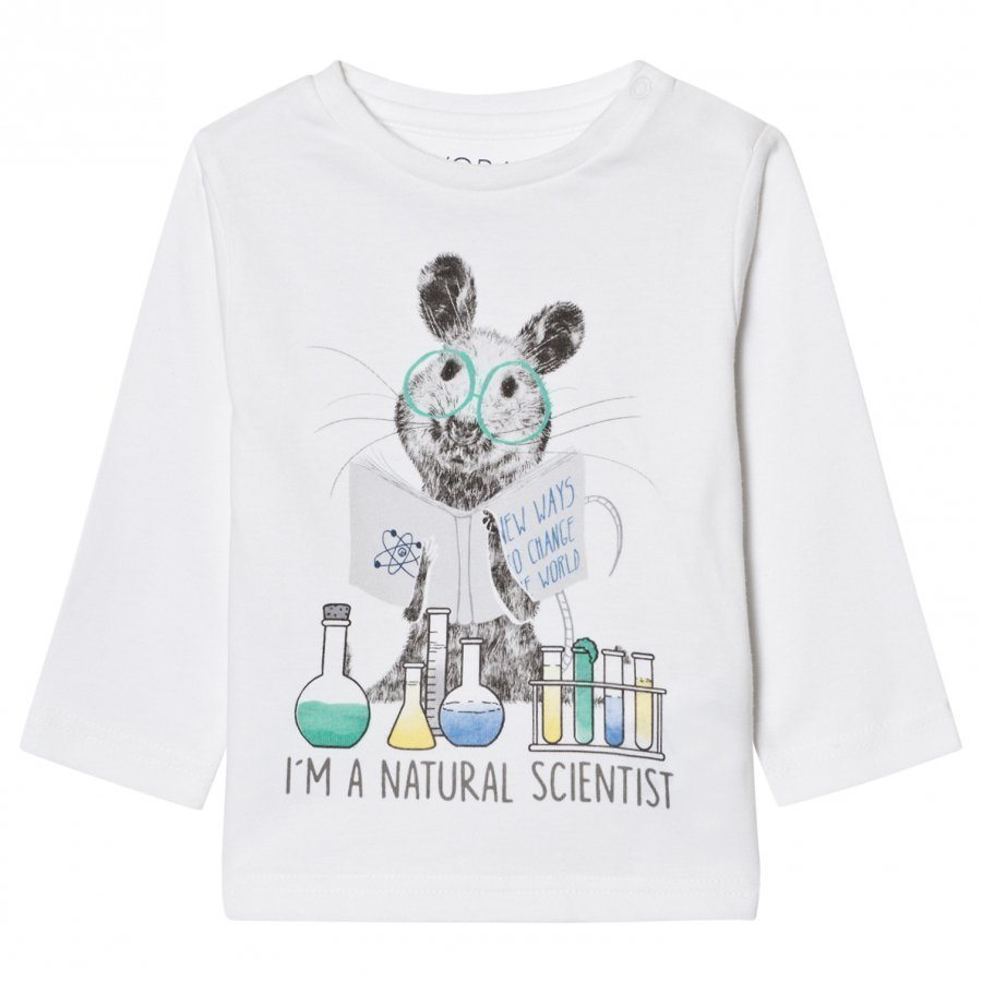 Mayoral White Mouse Scientist Print Tee T-Paita