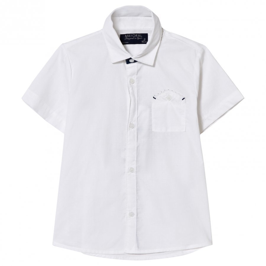 Mayoral White Smart Linen Shirt Kauluspaita