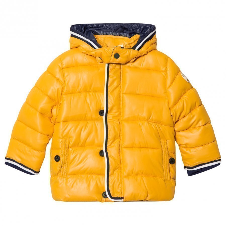 Mayoral Yellow Puffer Coat With Detachable Hood Toppatakki