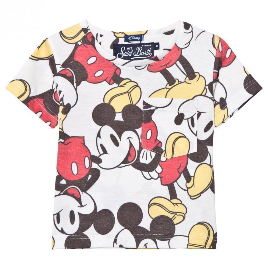 Mc2 St Barth Mickey Mouse Allover Print Tee T-Paita