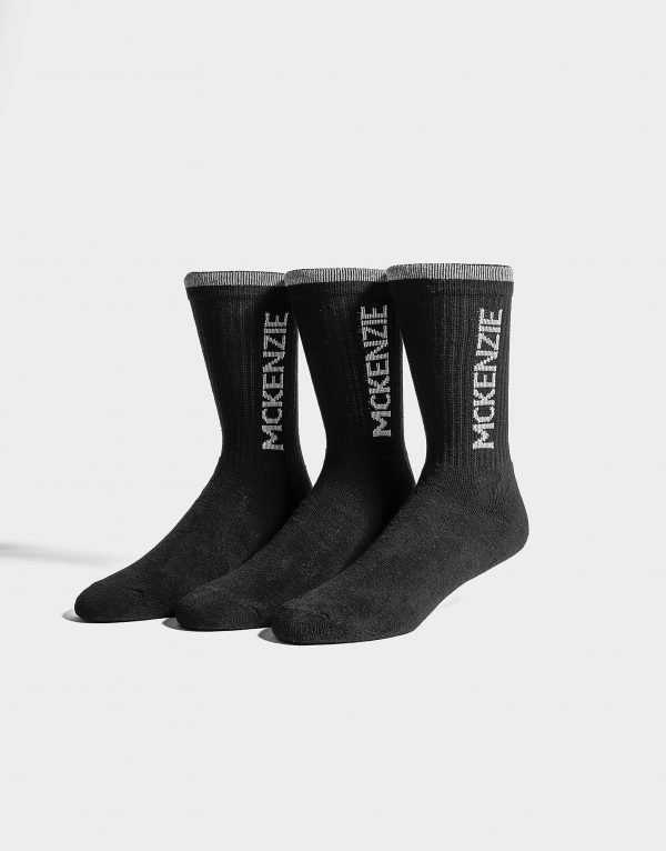 Mckenzie 3 Pack Sports Socks Sukat Musta