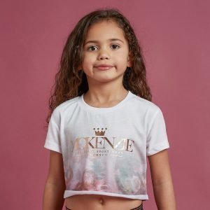 Mckenzie Girls' Mini Rose T-Shirt Valkoinen