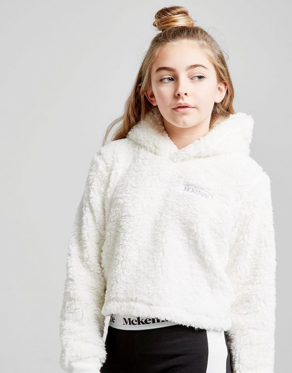 Mckenzie  Girls' Romy Sherpa Crop Huppari Valkoinen