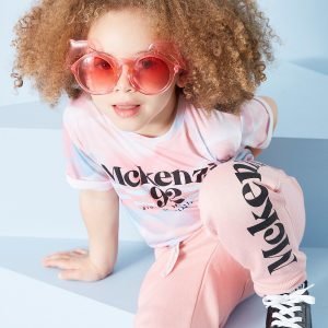 Mckenzie Tyttöjen Zoe Front Knot T-Paita Vaaleanpunainen