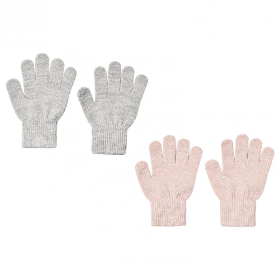 Melton 2 Pack Gloves Rose/Silver Fleece Hanskat