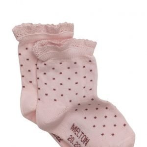 Melton Babysock Small Dots W/Lace