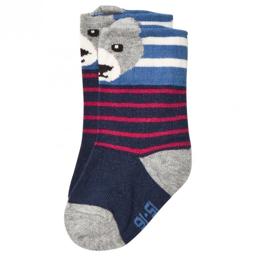 Melton Bear Baby Socks Navy Sukat