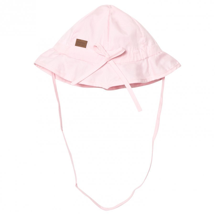 Melton Hat With Brim And Bow Solid Baby Pink Aurinkohattu